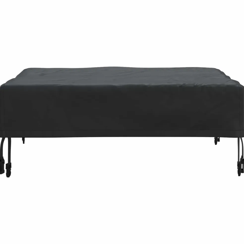 vidaXL Tafel Dek 62 x 62 x 15 cm Vierkant Waterdicht Zwart