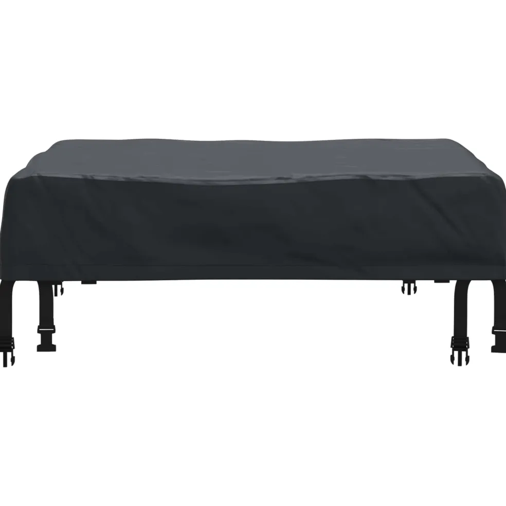 vidaXL Tafel Dek 62 x 62 x 15 cm Vierkant Waterdicht Zwart