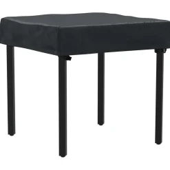 vidaXL Tafel Dek 62 x 62 x 15 cm Vierkant Waterdicht Zwart