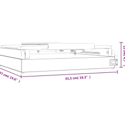 vidaXL Tafelezel met lade 41,5x37x12 cm massief grenenhout