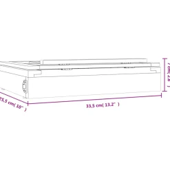 vidaXL Tafelezel met lade 33,5x25,5x7 cm massief grenenhout