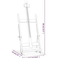 vidaXL Tafelezel 29,5x33x80 cm massief grenenhout