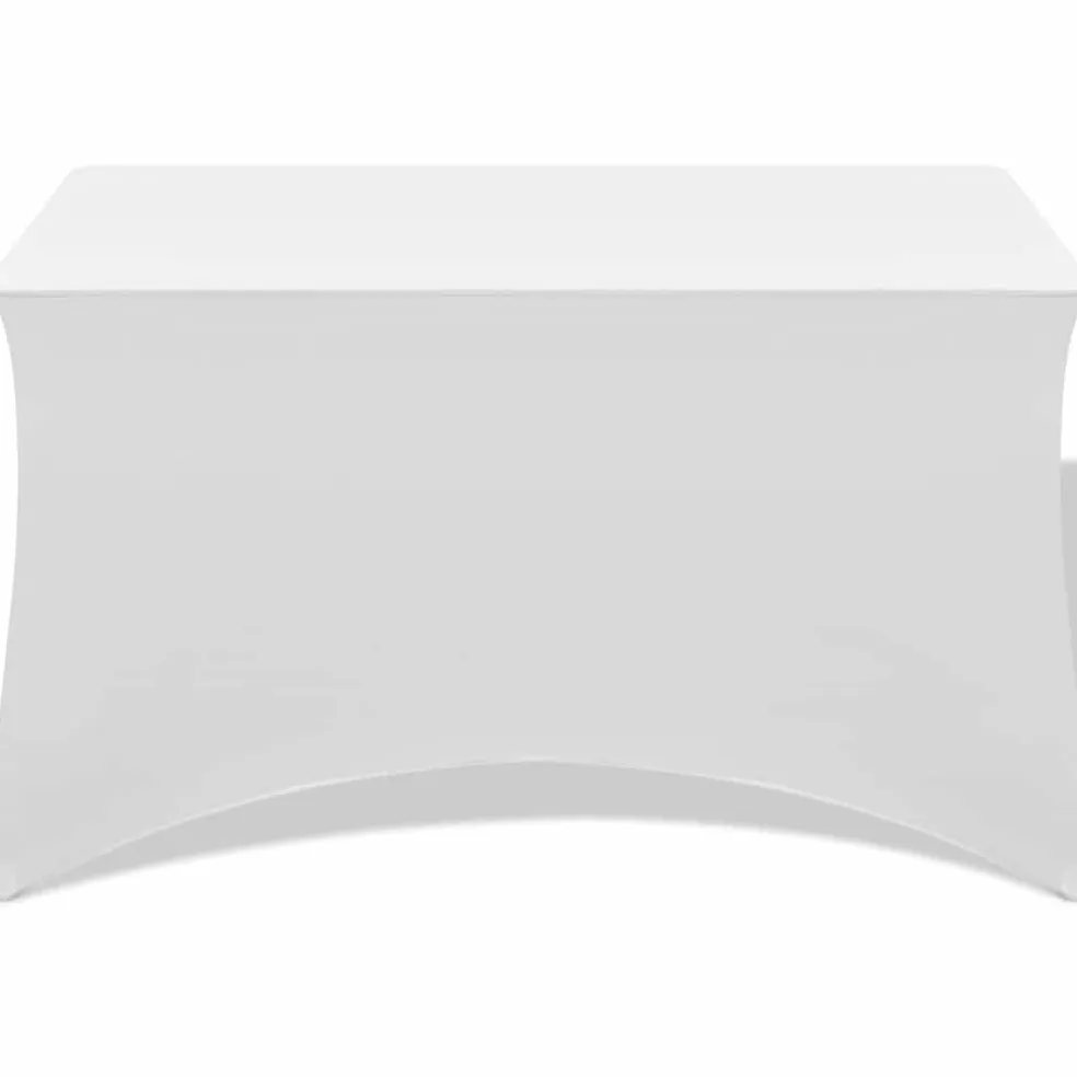 vidaXL Tafelhoes stretch wit 120x60,5x74 cm 2 st