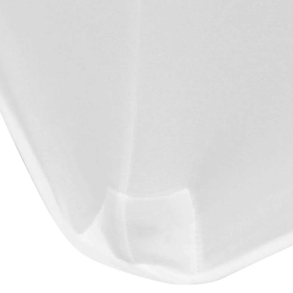 vidaXL Tafelhoes stretch wit 120x60,5x74 cm 2 st