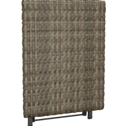 vidaXL Tafel inklapbaar 45x35x32 cm poly rattan grijs