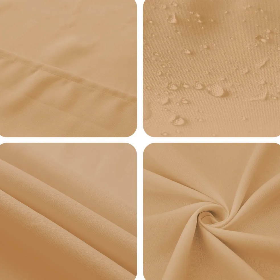 vidaXL Tafelkleed Vierkant Beige 90 x 90 cm Polyester