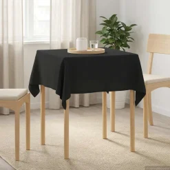vidaXL Tafelkleed Vierkant Donkergrijs 90 x 90 cm Polyester