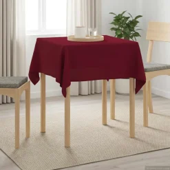 vidaXL Tafelkleed Vierkant Wijnrood 90 x 90 cm Polyester