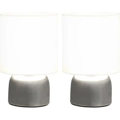 vidaXL Tafellampen 2 st met aanraakknop E14 wit