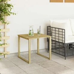 vidaXL Tafel Naturel 50,5 x 50 x 46 cm Geïmpregneerd grenenhout