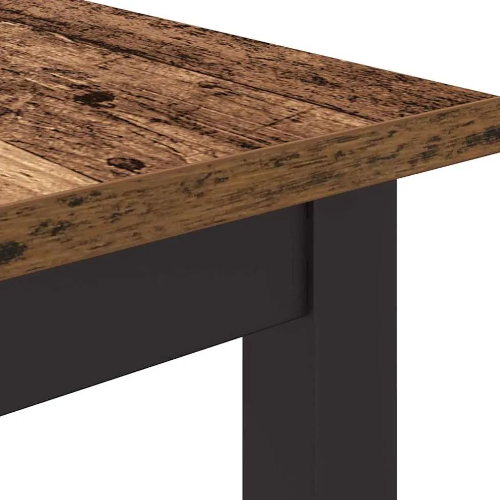 vidaXL Tafel Oudhout 80 x 50 x 76,5 cm Engineered hout en staal