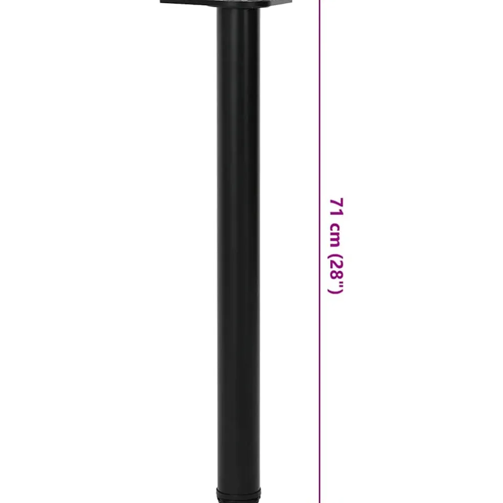 vidaXL Tafelpoten in hoogte verstelbaar zwart 710 mm 4 st