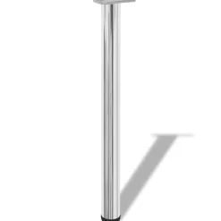 vidaXL Tafelpoten in hoogte verstelbaar chroom 710 mm 4 st