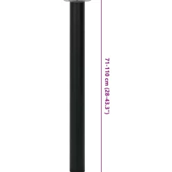 vidaXL Tafelpoten telescopisch 710-1100 mm zwart 2 st