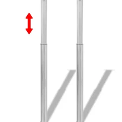 vidaXL Tafelpoten telescopisch roestvrij staal 710 mm - 1100 mm 2 st