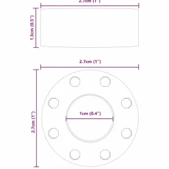 vidaXL Tafelvoetbal bumpers 16 st Zwart 2,7 x 2,7 x 1,3 cm TPE