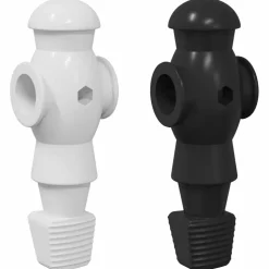 vidaXL Tafelvoetbalspelers 24 st Zwart en Wit 3,6 x 3,1 x 10,8 cm HIPS