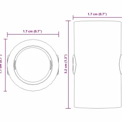 vidaXL Tafelvoetbalstoppers 10 st Zwart 1,7 x 1,7 x 3,2 cm PP