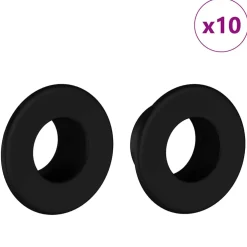 vidaXL Tafelvoetbalstoppers 10 st Zwart 3 x 3 x 1,4 cm HIPS