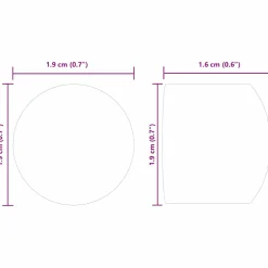 vidaXL Tafelvoetbal Tafelkappen 10 st Zwart 1,9 x 1,9 x 1,6 cm PP