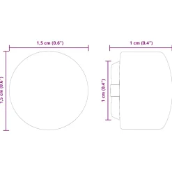 vidaXL Tafelvoetbal Tafelkappen 10 st Zwart 1,5 x 1,5 x 1 cm PP