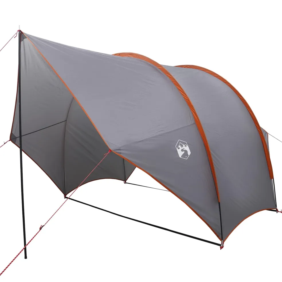 vidaXL Tailgate Luifel Waterdicht Grijs en Oranje 405 x 280 x 220 cm