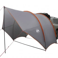 vidaXL Tailgate Luifel Waterdicht Grijs en Oranje 405 x 280 x 220 cm