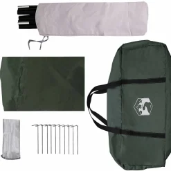 vidaXL Tailgate Luifel Waterdicht Legergroen 405 x 280 x 220 cm
