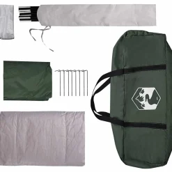vidaXL Tailgate Tent met Regenfly Waterdicht 4-persoons Legergroen