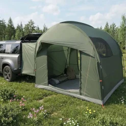 vidaXL Tailgate Tent met Regenfly Waterdicht 4-persoons Legergroen