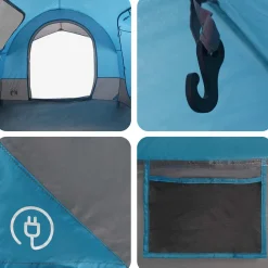 vidaXL Tailgate Tent met Regenfly Waterdicht 4-persoons Blauw
