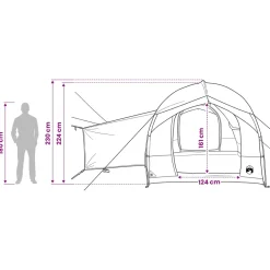 vidaXL Tailgate Tent met Regenfly Waterdicht 4-persoons Blauw