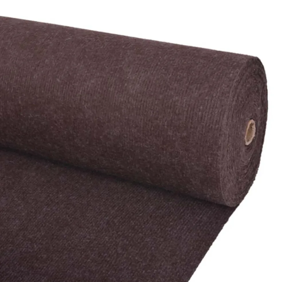 vidaXL Tapijt Bruin 1,2 x 10 m Polyester