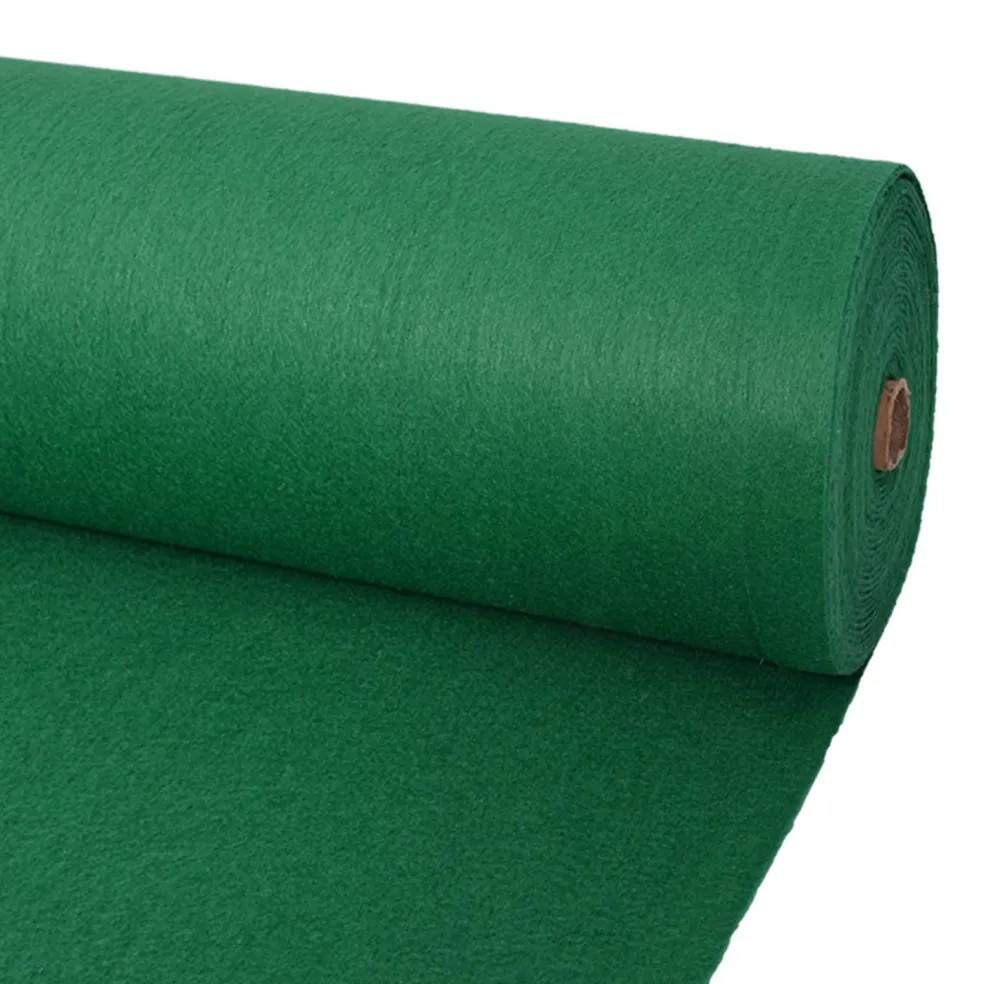 vidaXL Tapijt Effen Groen 1 x 12 m Stof
