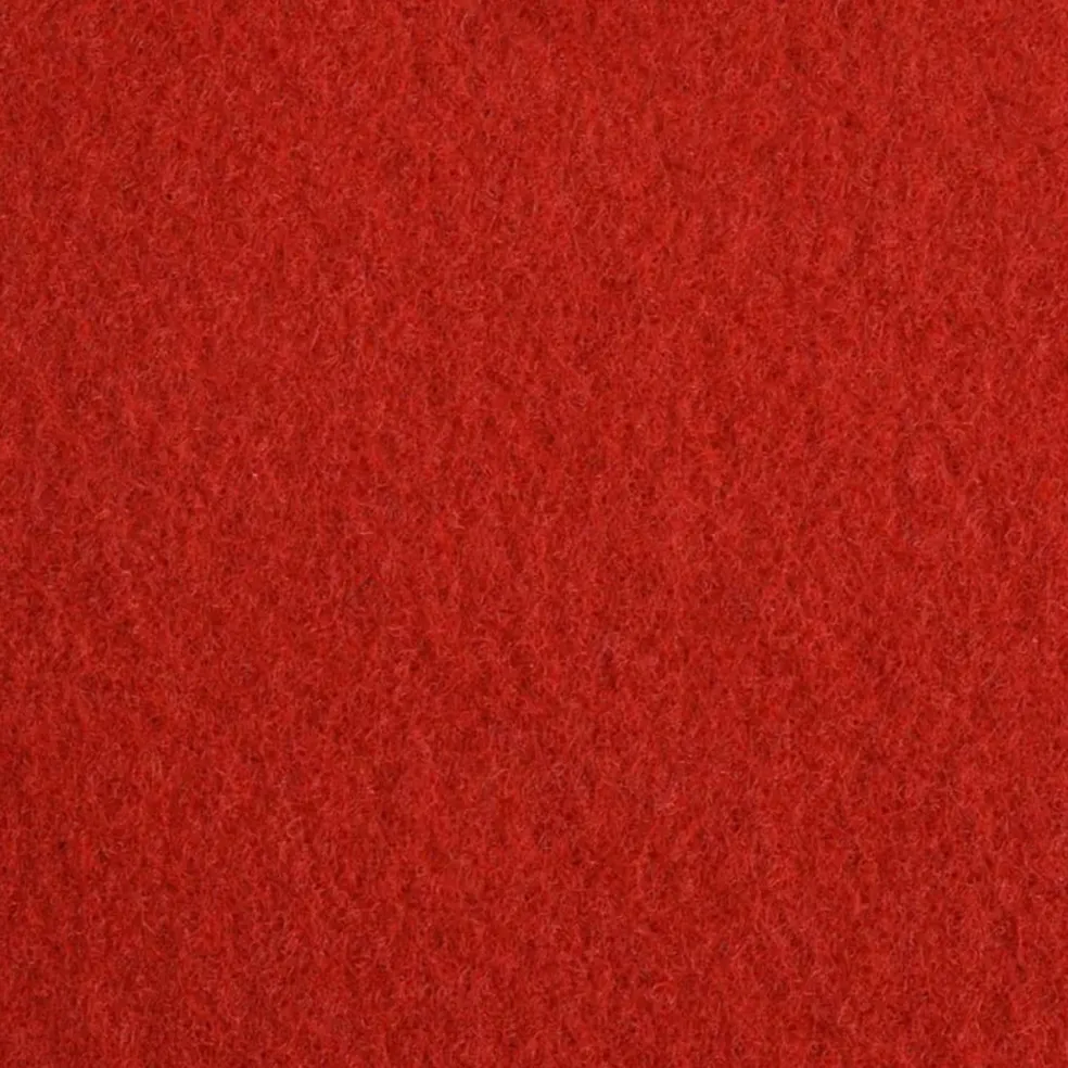 vidaXL Tapijt Effen Rood 1,2 x 12 m Polyester