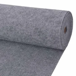vidaXL Tapijt Grijs 1,2 x 10 m Polyester