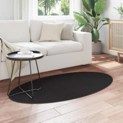 vidaXL Tapijt HUARTE Zwart 80 x 150 cm 100% Polyester
