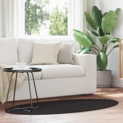 vidaXL Tapijt HUARTE Zwart 80 x 150 cm 100% Polyester