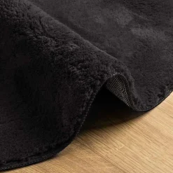 vidaXL Tapijt HUARTE Zwart 80 x 150 cm 100% Polyester