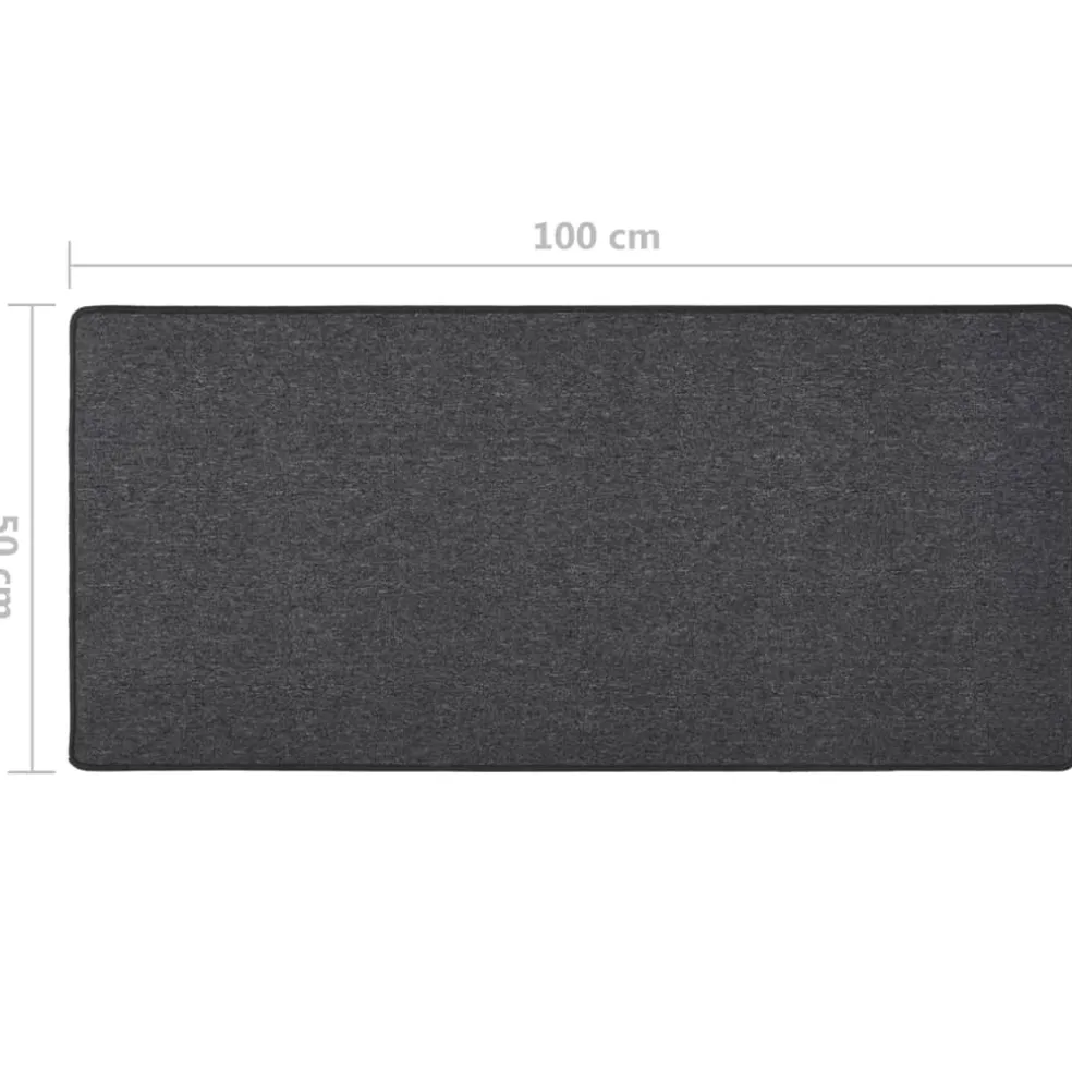 vidaXL Tapijtloper 50x100 cm antracietkleurig