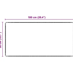 vidaXL Tapijt Loper Zwart 50 x 100 cm 100% Polypropylene Tuft