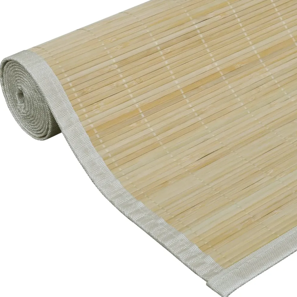 vidaXL Tapijt rechthoekig 80x200 cm bamboe naturel