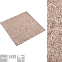 vidaXL Tapijt 20 st Beige 50 x 50 cm 100% Polypropyleen