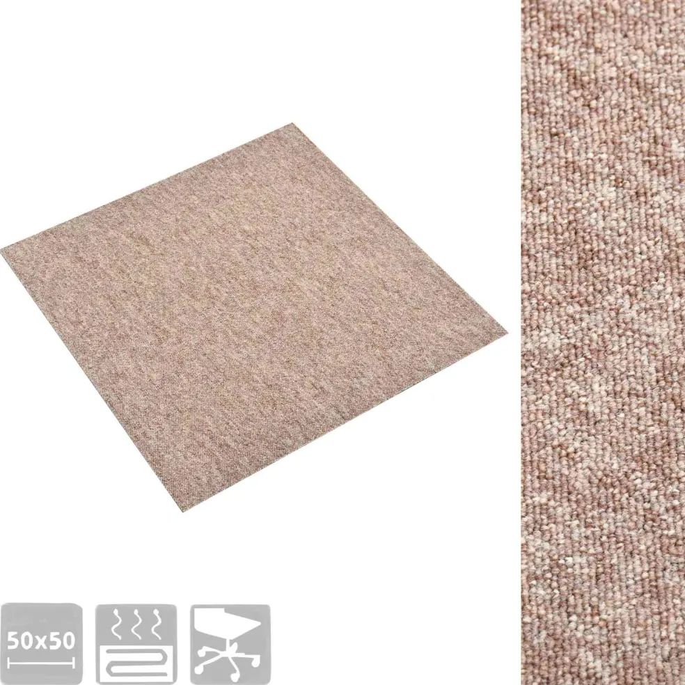 vidaXL Tapijt 20 st Beige 50 x 50 cm 100% Polypropyleen