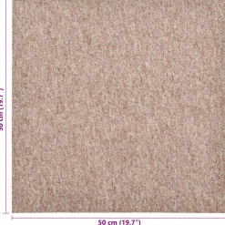 vidaXL Tapijt 20 st Beige 50 x 50 cm 100% Polypropyleen