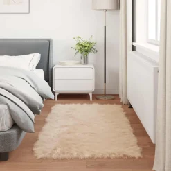 vidaXL Tapijt van imitatie TAFALLA Beige 60 x 110 cm Polyester