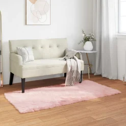 vidaXL Tapijt van imitatie TAFALLA Roze 60 x 110 cm Polyester