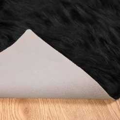 vidaXL Tapijt van imitatie TAFALLA Zwart 60 x 110 cm Polyester