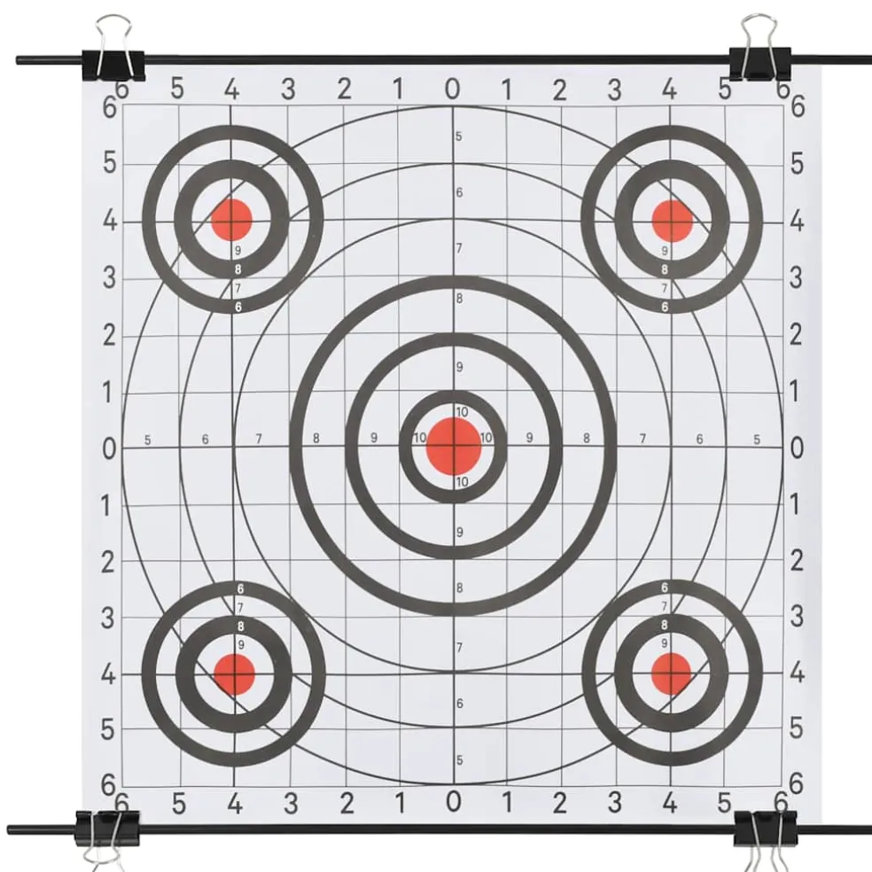 vidaXL Targetkaartstandaard met schietkaarten 78x76 cm staal