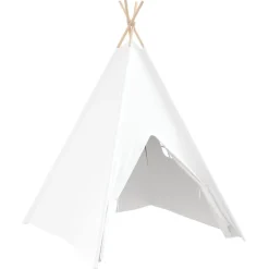 vidaXL Teepee Tent Wit 120 x 120 x 150 cm Stof en Plastic